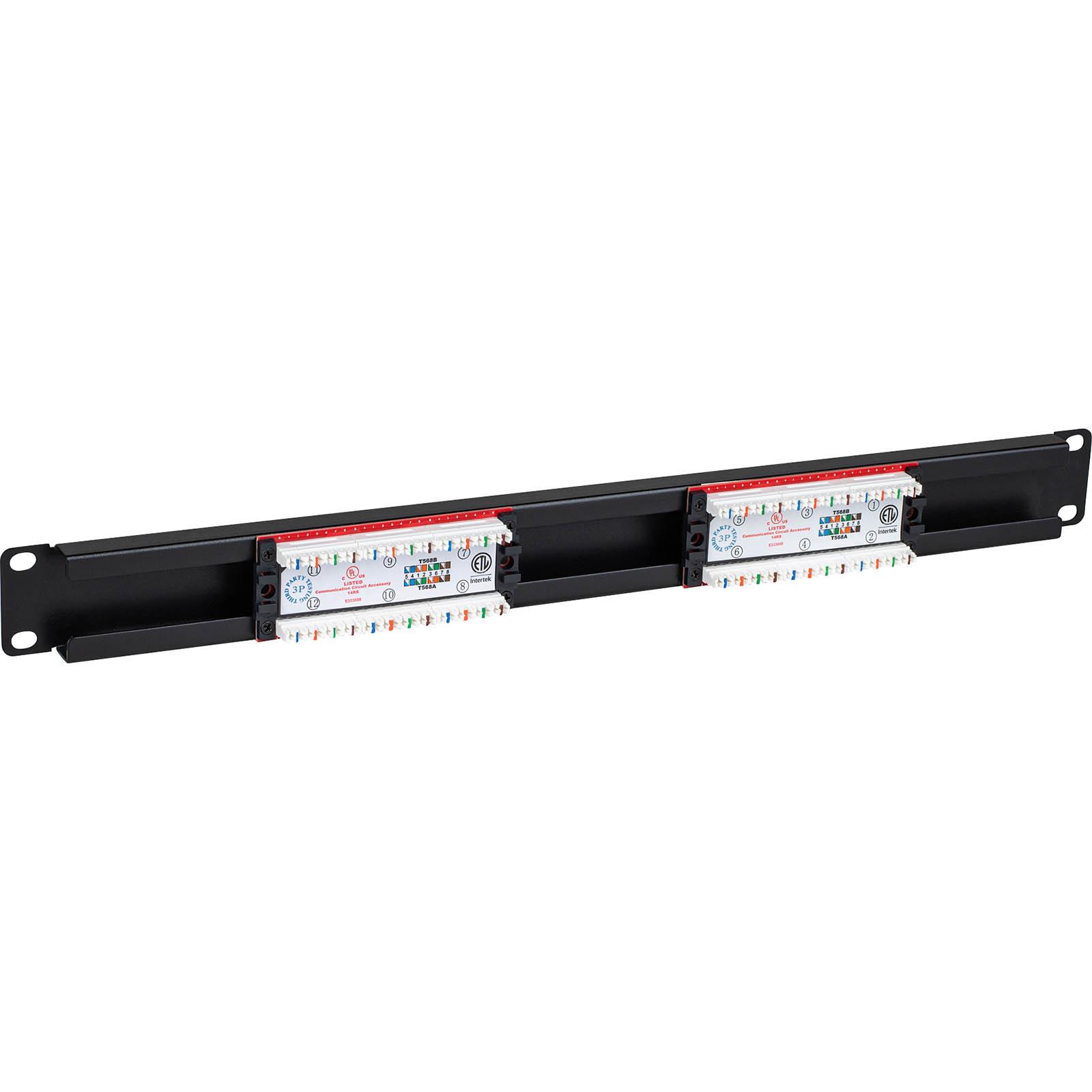 DataComm 20-5612 Cat 6 12-Port Universal Patch Panel